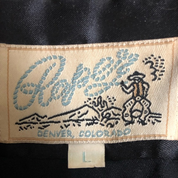 Roper 90’s Vintage Ladies Western Wear Snap Shirt Black Floral Embroidered Sz L - Picture 2 of 5